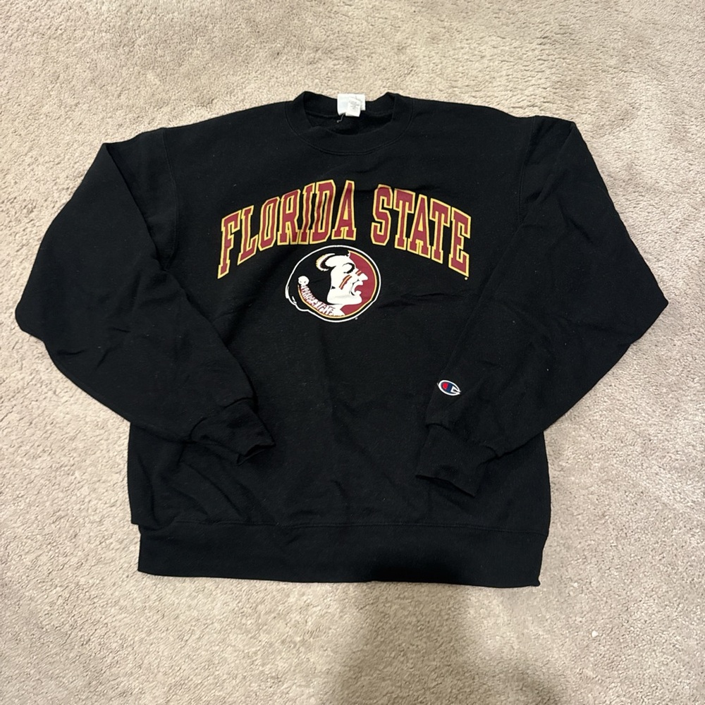 Champion Black Florida State Crewneck Sweater